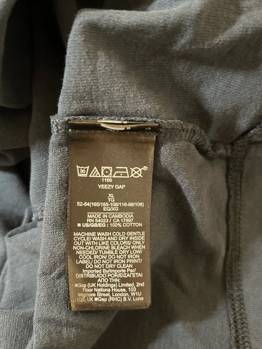 GAP YZY Oversized Navy Logo Sweatshirt
